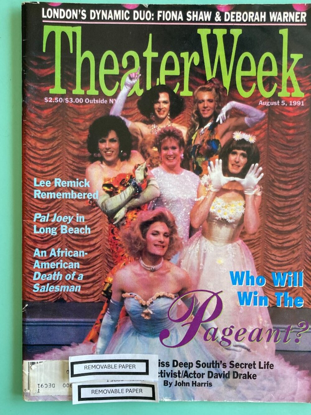David Drake Pageant Theater Week Magazine August 5 1991 Address Corner Crease
